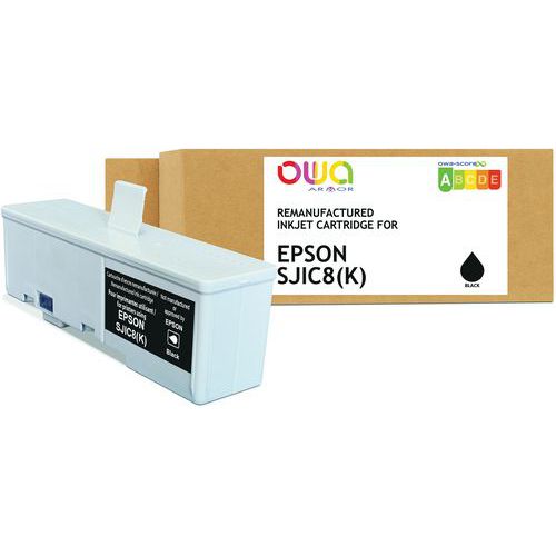 Inktcartridge refurbished SJIC8 - Zwart - OWA