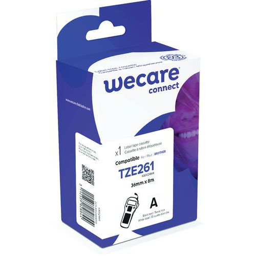 Tapecassette voor labelprinter Brother - Breedte 36 mm - Wecare