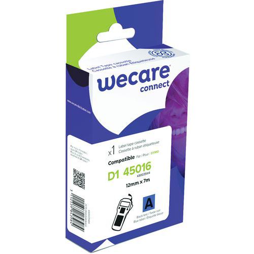 Tapecassette voor labelprinter Dymo D1 - Breedte 12 mm - Wecare