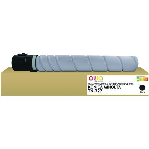 Toner refurbished Konica Minolta TN322 - Zwart - OWA