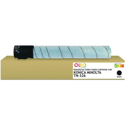 Toner refurbished Konica Minolta TN326 - Zwart - OWA
