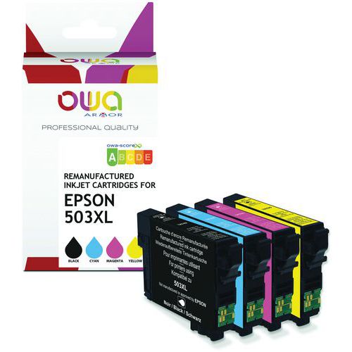 Inktcartridge refurbished Epson 503XL - 4 kleuren - OWA