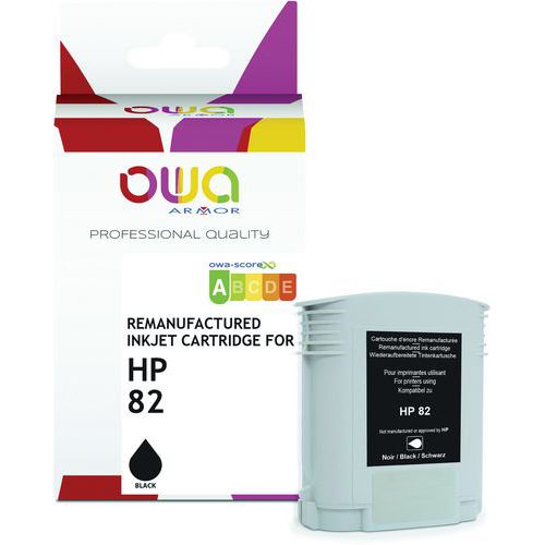 Inktcartridge refurbished  HP 82 grootformaat - Zwart - OWA