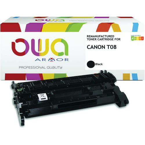 Toner refurbished Canon T08 - Zwart - OWA