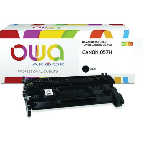Toner refurbished hoge capaciteit Canon 057H - Zwart - OWA