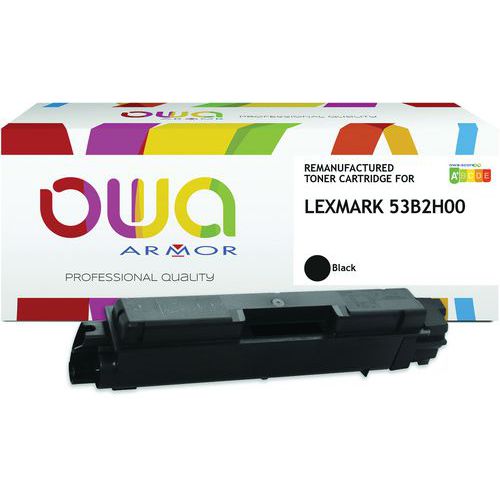 Toner refurbished Lexmark 53B2000 - Zwart - OWA
