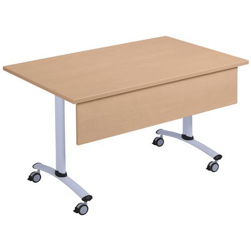 Tafel met gelamineerd blad Axe, rechthoekig, met frontpaneel - Manutan Expert