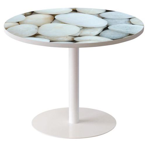 Tafelonderstel Easy office - Ø 80 cm bladkleur Décor - Manutan Expert