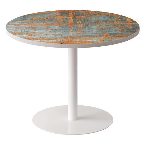 Guéridon  Ø 80 cm plateau coloris Décor - Manutan Expert