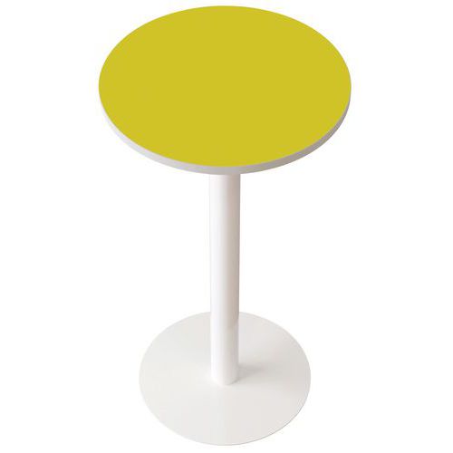 Table de réunion haute Easy office plateau Ø 60 cm coloris uni
