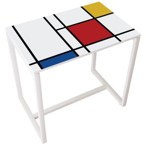 Hoge vergadertafel Easy Office, 4 personen, kleur: decoratie - Manutan Expert