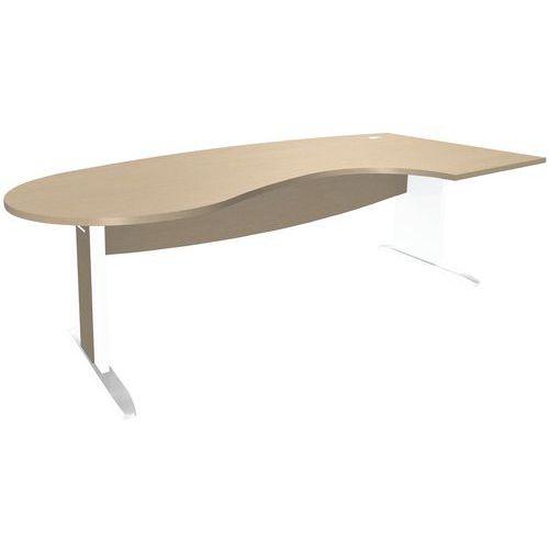 Bureau met L-poten Quatuor met retour - Manutan Expert