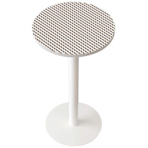 Table de réunion haute  Ø 60 cm plateau coloris Décor- Manutan Expert