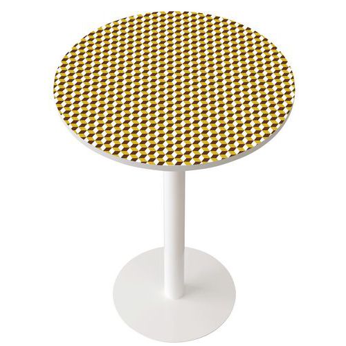 Table de réunion haute Easy 80cm plateau coloris Décor-Manutan Expert