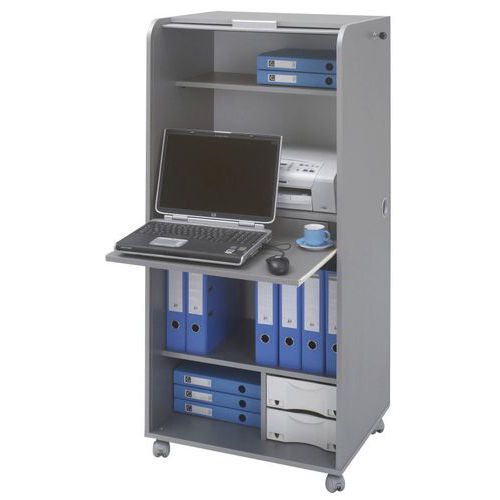 Mobiele computerkast Orga kleur aluminium
