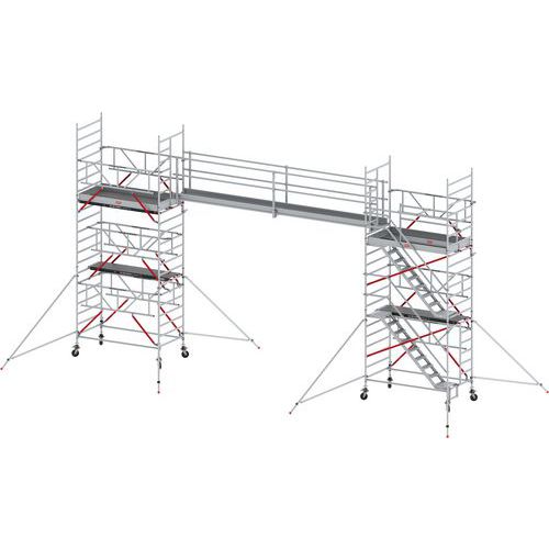 Loopbrug met dubbele platformbreedte 1 of 2 leuning - Altrex