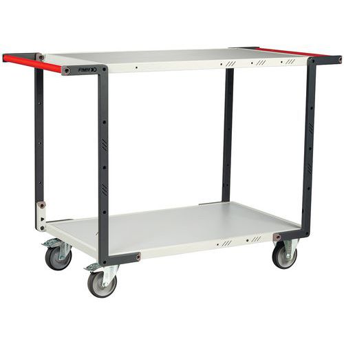 Flat-pack gereedschapswagen met gemelamineerde dienbladen - Draagvermogen 250kg - FIMM