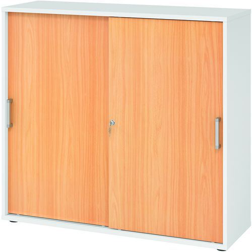 Schuifdeurkast met chroom handgreep - 3 vakken - Hammerbacher