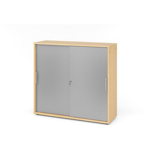 Schuifdeurkast met kunststof handgreep - 3 vakken - Hammerbacher