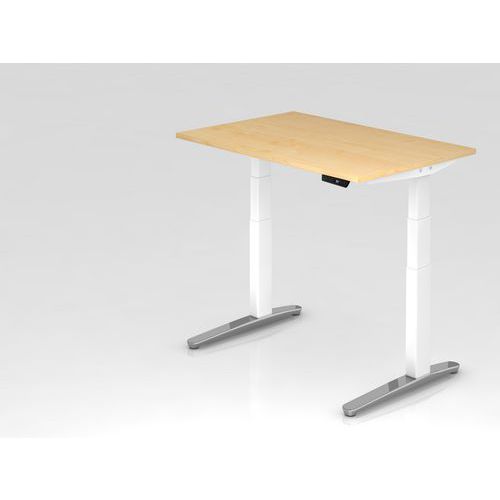 Zit- en stabureau elektrisch 120x80cm XBHM glanzend poot Hammerbacher