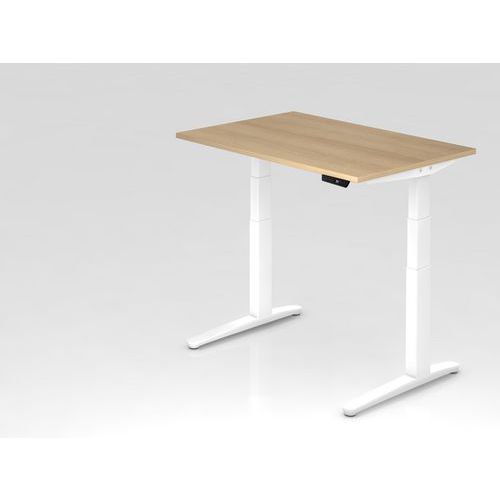 Zit- en stabureau elektrisch 120x80cm XBHM witte poten - Hammerbacher
