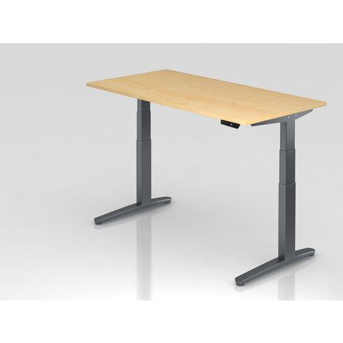 Zit- en stabureau elektrisch 160x80cm XBHM grafiet poten Hammerbacher