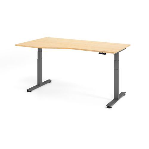 Zit- en stabureau asymmetrisch XDSM18 180x100/80cm - Hammerbacher