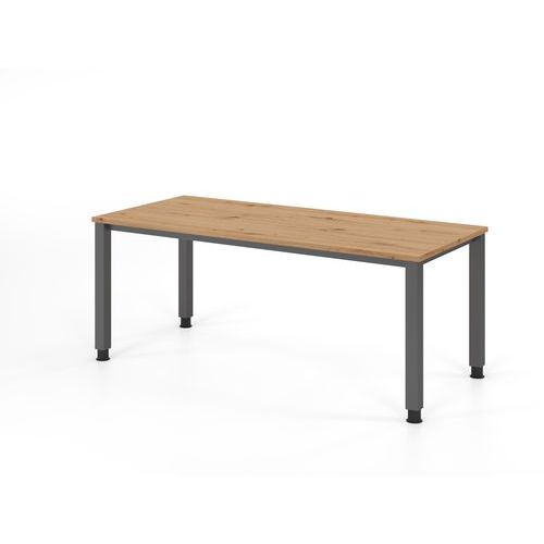 Bureau met 4 vierkant poten - 180x80 cm - Hammerbacher
