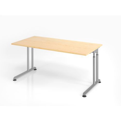 Bureau avec piètement en C série ZS16 - 160x80 cm - Hammerbacher