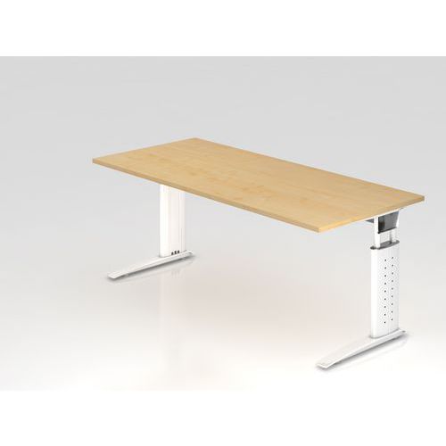 Bureau piètement en C série US19 - 180x80 cm - Hammerbacher