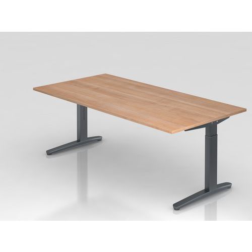 Bureau rectangulaire série XB - 200x100 cm - Hammerbacher