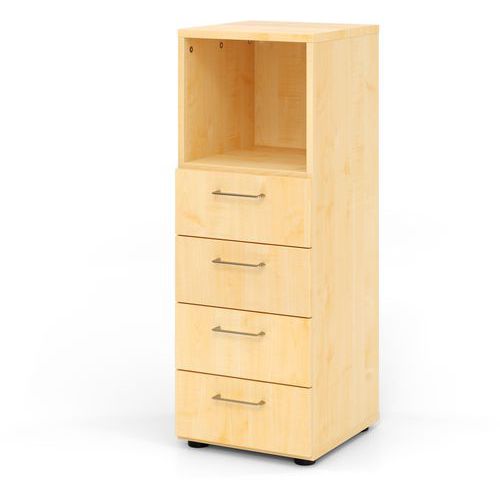 Étagère étroite à 4 tiroirs et 1 niveau Advanced - Hammerbacher