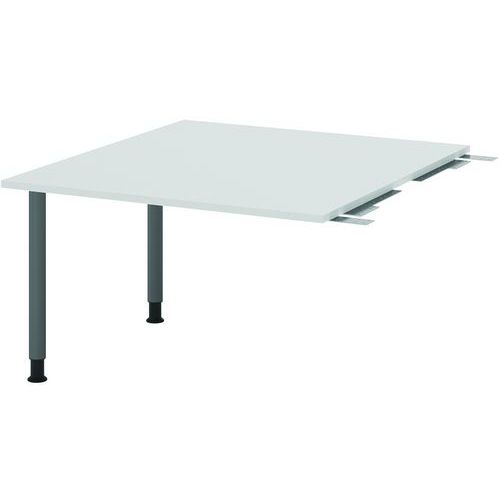 Koppeltafel vierkant met 2 poten 120x130cm grafiet - Hammerbacher