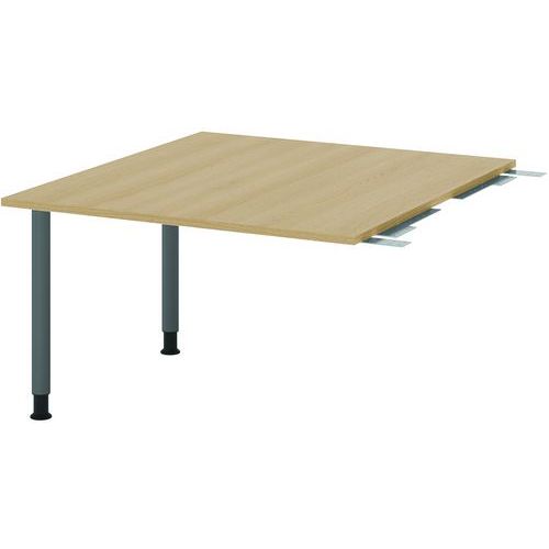 Koppeltafel vierkant met 2 poten 120x130cm grafiet - Hammerbacher