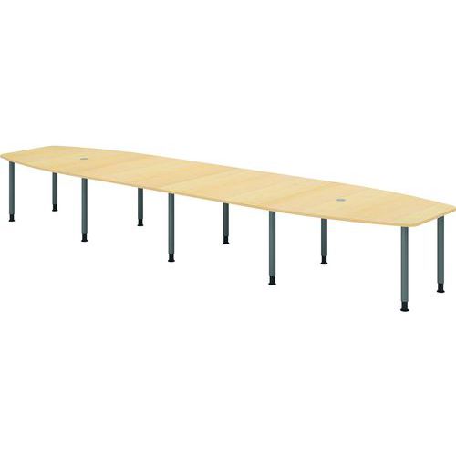 Table de réunion tonneau - 10 pieds graphite-520x130cm - Hammerbacher