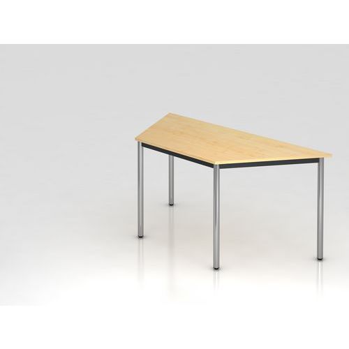 Table de réunion trapèze à pieds ronds - 160x69 cm - Hammerbacher