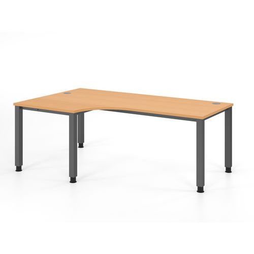 Tafel vierkant met 4 vierkant poten Q serie - 200x120cm - Hammerbacher