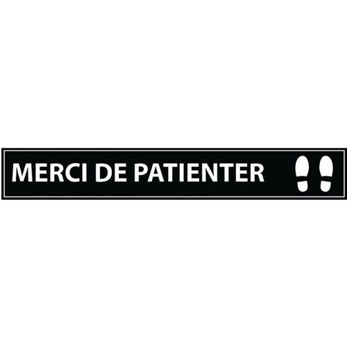 Vloermarkeringstape MERCI DE PATIENTER