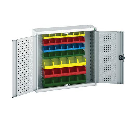 Wandkast Cubio met geperforeerde bodem met bakken - Bott