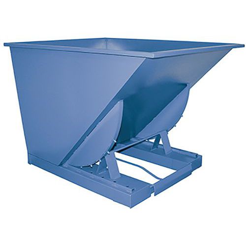 Kiepbak Automatisch, Totale inhoud: 300 L, Verrijdbaar: ja, Kleur: Lichtblauw, Max. belasting: 1500 kg