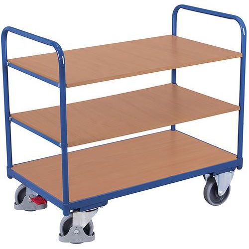 Chariot à étagères bas