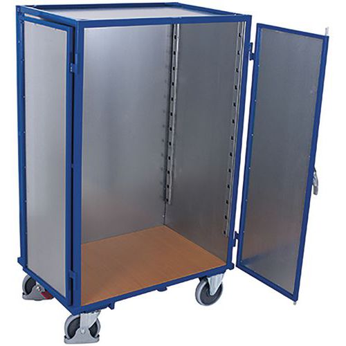 Chariot parois tôle avec portes battantes - 500 kg Chariot parois tôle avec portes battantes - 500 kg