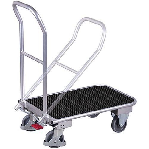 Platformwagen aluminium met neerklapbaar beugel
