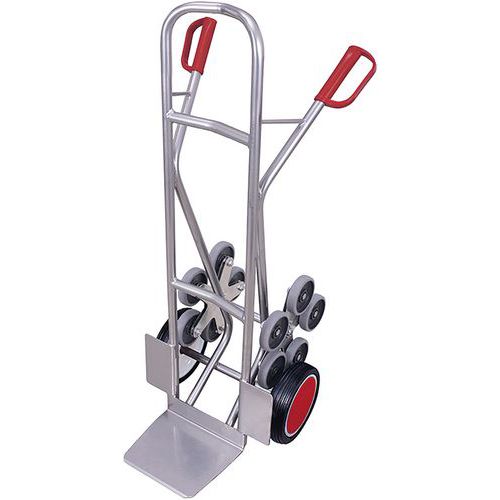 Trappensteekwagen aluminium met 2 vijfarmige wielsets, Materiaal: Aluminium, Max. belasting: 200 kg