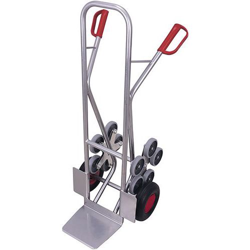Trappensteekwagen aluminium met 2 vijfarmige wielsets, Materiaal: Aluminium, Max. belasting: 200 kg