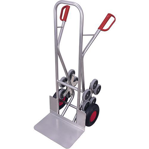 Trappensteekwagen aluminium met 2 vijfarmige wielsets, Materiaal: Aluminium, Max. belasting: 200 kg