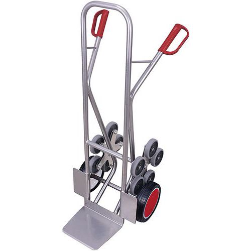 Trappensteekwagen aluminium met 2 vijfarmige wielsets, Materiaal: Aluminium, Max. belasting: 200 kg