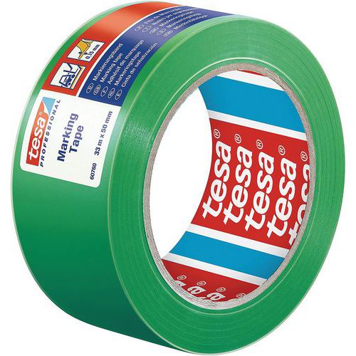 Geplastificeerde PVC-tape voor tijdelijke grondmarkering 60760 - tesa