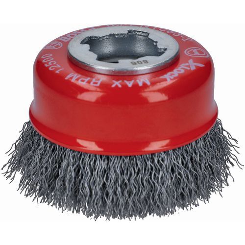 Borstel staaldraad, Draad materiaal: Staal, Ø: 70 mm, Draad Ø: 0.3 mm, Boorgat Ø: 125 mm, Gebruik: Afwerken
