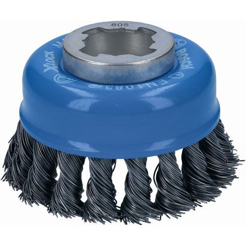 Borstel staaldraad, Draad materiaal: Staal, Ø: 75 mm, Draad Ø: 0.5 mm, Boorgat Ø: 125 mm, Gebruik: Afwerken